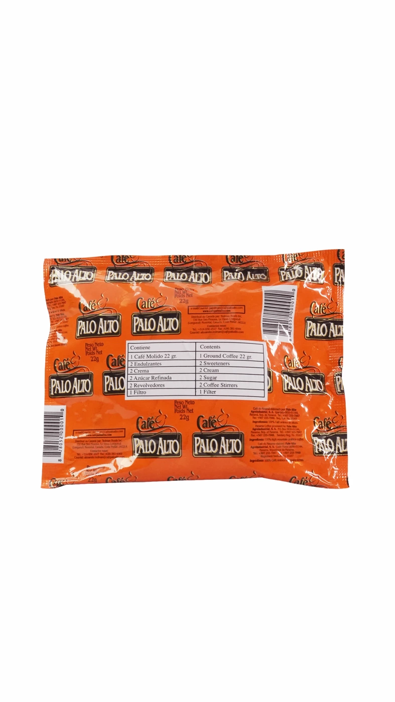 Café Palo Alto molido en sobre, 22 g